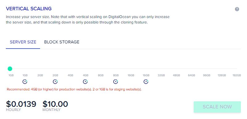 Cloudways Vertical Scaling