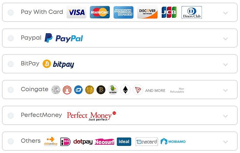 Ivacy VPN payment options