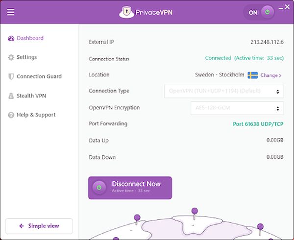 Port forwarding_PrivateVPN