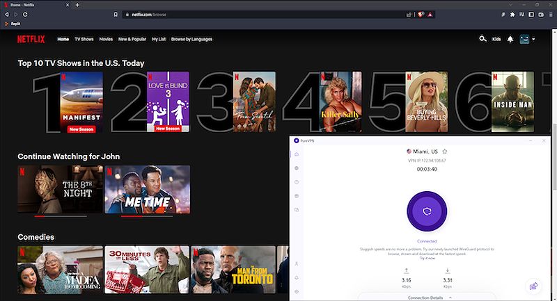 PureVPN unblocks Netflix